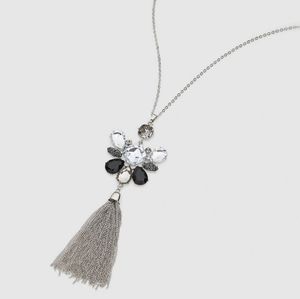 NWT Stone Tassel Pendant Necklace Lane Bryant